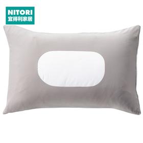 家用单个枕头套简约高弹伸缩枕套毛圈 淡灰  40*62cm