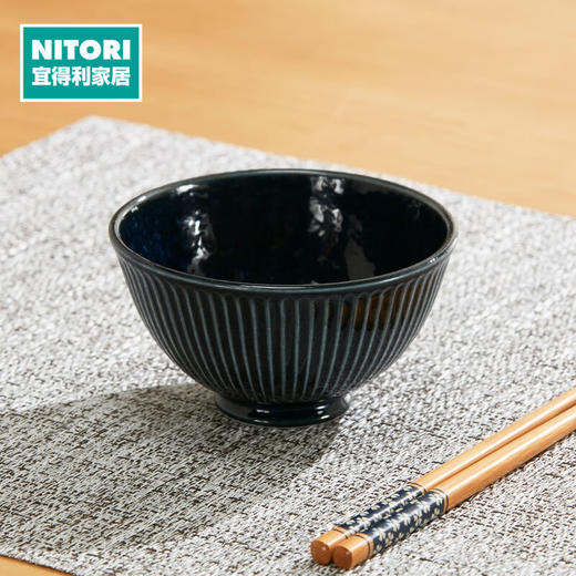 日本制超轻量餐具 窑变绀 饭碗中/大 商品图0