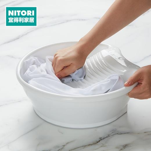 带搓板洗衣盆 NW 白色 商品图0