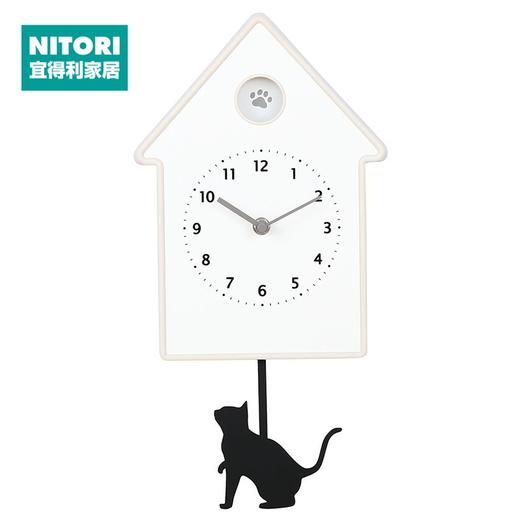 小木屋静音摆钟 猫咪 2027SW-WH 商品图0