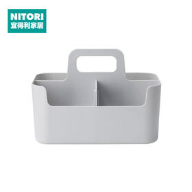 手提N塑料收纳篮 浅灰色