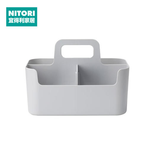 手提N塑料收纳篮 浅灰色 商品图0