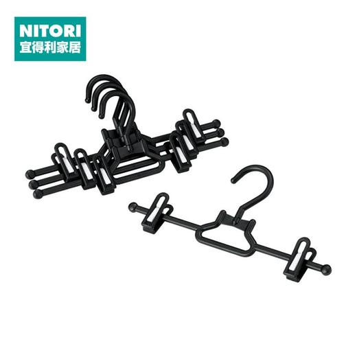 衬衫裤衣架PP 4支装 黑色 商品图0