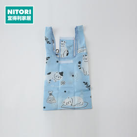 手提袋可重复使用买菜折叠购物袋 蓝色/灰色