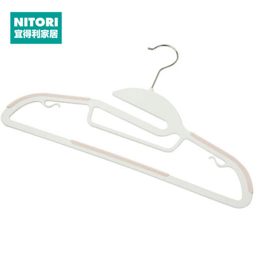 塑胶防滑衣架 伊汉 米白 5支装 商品图0