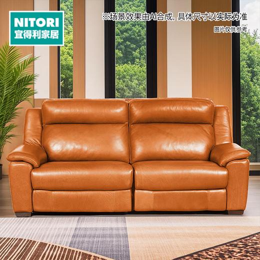 【家具】3人位轻奢单边皮沙发可定制沙发德约克-F 浅棕SK 70天发货，假日85天 左 商品图0