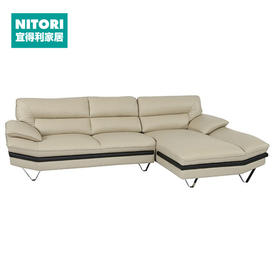 【家具】新L型沙发 左边位 凯勒 EM0208 红色/米色/深棕色