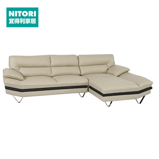 【家具】新L型沙发 左边位 凯勒 EM0208 红色/米色/深棕色 商品图0