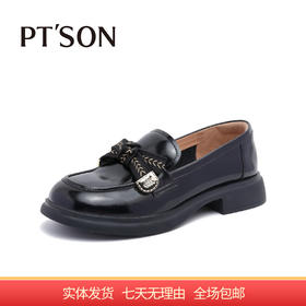 【自营】PT'SON/百田森  面层合成革/底层牛剖层革女鞋 PYQA8012
