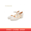 【自营】哈森 女2023年夏季新款复古镂空中跟包头妈妈凉鞋 HM237905 商品缩略图0