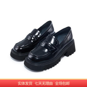 【自营】哈森 乐福鞋方头增高通勤女单鞋 HL228806