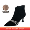 【自营】哈森 卡迪娜新款水钻拉链女靴高跟羊反绒面革时装靴 KA221536 商品缩略图0