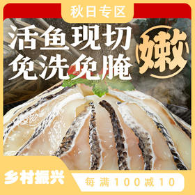 活鱼现切黑鱼片250g【叮叮懒热菜】 鱼片加量火锅水煮新鲜半成品少刺食材