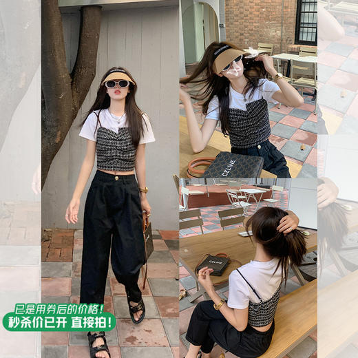 【99元任选2件】微信粉丝秒杀专场 仅此今天 活动结束下架  外穿别致小上衣设计感短款辣妹美背 商品图1