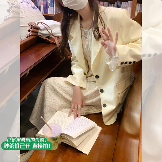 【189元任选2件】现货！休闲西装外套韩版宽松显瘦百搭 商品图1