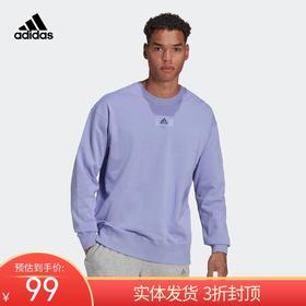 （YY）adidas/阿迪达斯  卫衣男2022春秋新款运动休闲圆领套头衫 HE4347