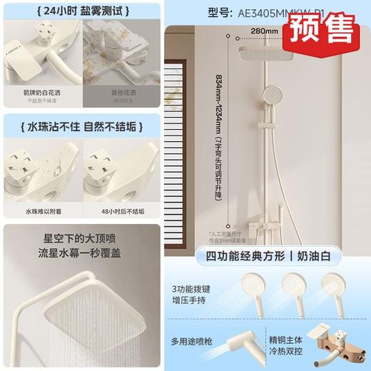 箭牌 四功能花洒套装 奶油白 商品图0