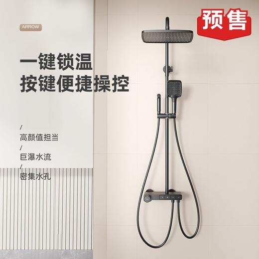 箭牌 按键钢琴键花洒套装 枪灰/奶白色 商品图0