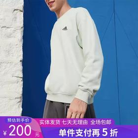 5折【自营】adidas/阿迪达斯  LABEL男女同款长袖圆领卫衣套头衫 IB2714