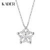 卡蒂罗/KADER 蓝星花 可展开/闭合 一饰两戴 经典五瓣花满镶锆石星星造型设计原创吊坠 闪耀银河锁骨链 七夕表白礼物 商品缩略图0