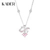 卡蒂罗/KADER 灵动结系列 爱心少女情节项链 甜美粉锆爱心蝴蝶结设计锁骨链 在逃公主可爱灵动吸睛闪耀 925银 闺蜜款 商品缩略图0
