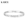 卡蒂罗/KADER 流光之心手镯 999足银波光粼粼轻奢别致时尚开口可调节碎银素圈银镯 简约百搭精致配饰 520女友 礼盒 商品缩略图0