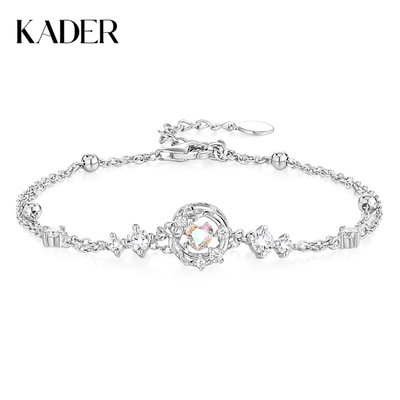 卡蒂罗/KADER 羽你相伴 魔法苹果双链/单链手链 天使之羽小众轻奢浪漫高级感手饰 跳动的心糖果色配饰 七夕礼物