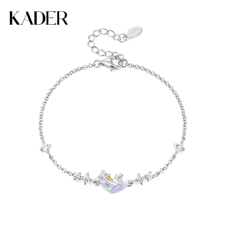 卡蒂罗/KADER 幻梦星月项链 月落星河手链 925银闪耀银河梦幻月光石可调节配饰 轻奢高级感清冷手饰 闺蜜女友礼盒