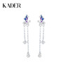 卡蒂罗/KADER 星辰蝶恋耳环 925银闪闪蝶舞梦幻克莱因蓝双链流苏吸睛设计轻奢耳饰 在逃公主浪漫蝴蝶仙气配饰 礼盒 商品缩略图0