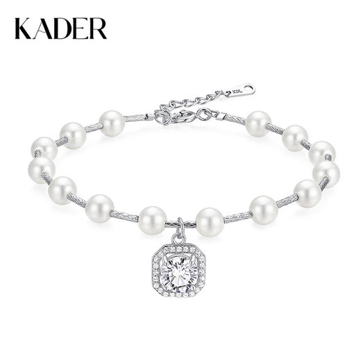 卡蒂罗/KADER 时光之境手链 在逃公主法式复古赫本风串珠链 大颗宝石闪耀吸睛星点手饰 925银 礼物 商品图0