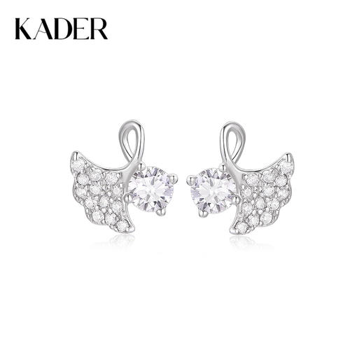 卡蒂罗/KADER 三生有杏系列 杳有灵心耳钉 925银莫桑石新中式国风设计耳饰 闪耀吸睛好运款配饰 送女生礼盒款 商品图0