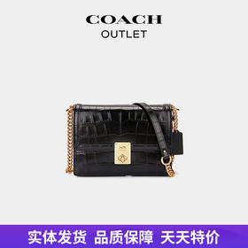 【自营】coach/蔻驰  奥莱女士HUTTON单肩包 CN060 IMBLK