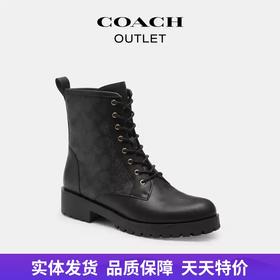 【自营】coach/蔻驰  女士经典标志老花LYRA高帮休闲短靴黑色 CX881 BK/CQ