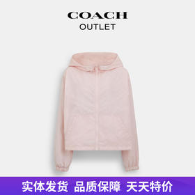 【自营】coach/蔻驰  奥莱女士双面爱心图案户外夹克轻薄设计感粉色 CT701 PIN