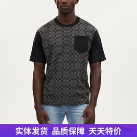 【自营】coach/蔻驰  男子格纹炫酷格纹T恤 CO789 R8E