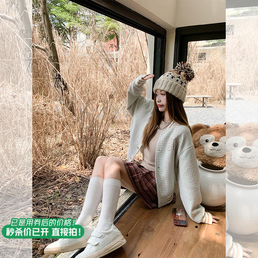 【269元任选2件】现货！成本巨贵，拍下包赚！美式学院风绿色宽松显瘦棒球服外套 商品图2