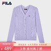 3件折上7折【自营】FILA/斐乐  斐乐女士编织外套2024秋季新款时尚休闲简约基础V领开衫 F11W431408FPU 商品缩略图0