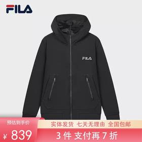 3件折上7折【自营】FILA/斐乐  斐乐男士梭织外套2024春新款时尚休闲百搭男上衣外套 F11M349706FBK