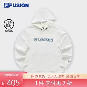 3件折上7折【自营】FILA/斐乐  FUSION斐乐潮牌男子连帽卫衣2024春季新款时尚休闲针织上衣 T11M411204FWT