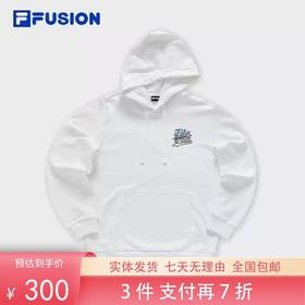 3件折上7折【自营】FILA/斐乐  FUSION斐乐潮牌男子针织连帽上衣2023冬季时尚基础卫衣 T11M342209FWT