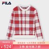 3件折上7折【自营】FILA/斐乐  斐乐女子编织衫2024春季新款时尚休闲方格图案套头毛衣 F11W411412FRD 商品缩略图0