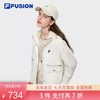 3件折上7折【自营】FILA/斐乐  FUSION斐乐潮牌梭织外套女2024冬新款休闲宽松连帽工装夹克 T11W443702FWT 商品缩略图0