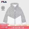 3件折上7折【自营】FILA/斐乐  斐乐女士棉服2024春新款时尚千鸟格拼接宽松连帽外套 F11W414901FZA 商品缩略图0