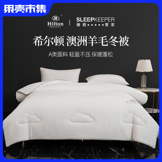 睡眠管家|希尔顿联名羊毛被（ 100%羊毛填充） 春秋被|冬被 商品图0