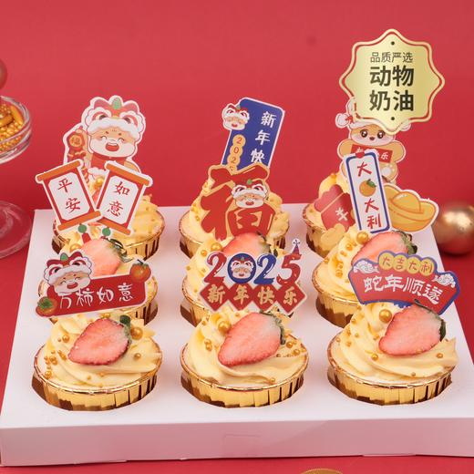 9杯装新年聚会氛围拉满，节日茶歇庆祝必备，1人1杯方便分餐食用，欢乐齐分享【2025新年欢聚杯】（赣州幸福西饼） 商品图0