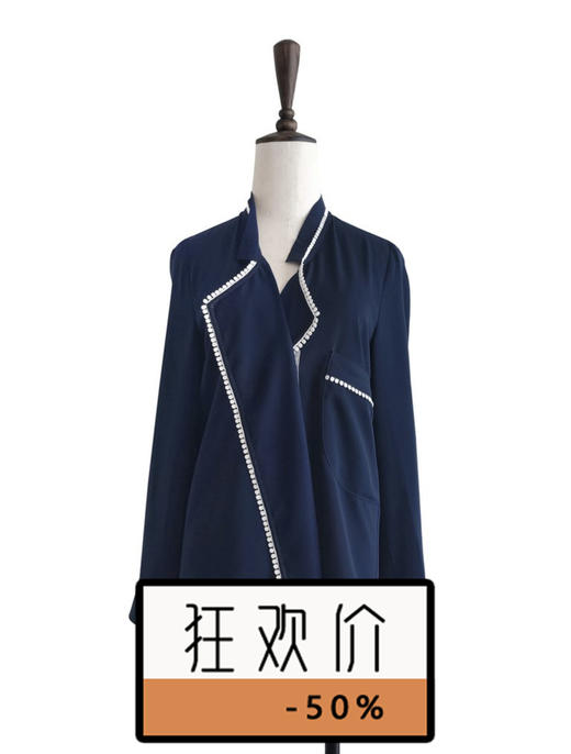 TYNVIE 勾边花纹装饰休闲衬衫 商品图0