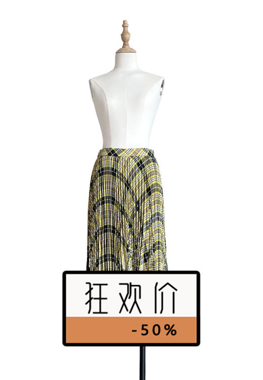 TYNVIE 网纱拼接裙摆百褶裙 商品图0