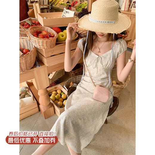 【169元任选2件】最后一波现货！蓝色碎花连衣裙 商品图1