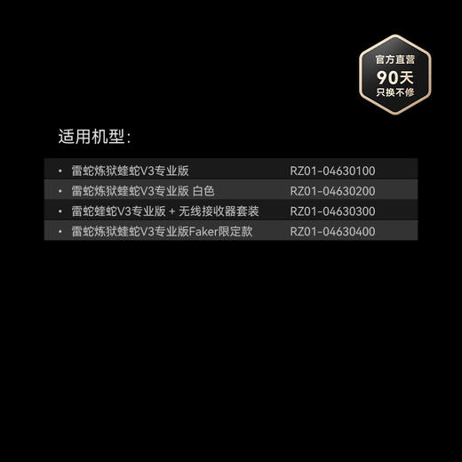 Razer雷蛇鼠标防滑贴 适配炼狱蝰蛇V3专业版系列无线鼠标【官方售后零配件 - 简包气泡袋，购买指南加群联系蝰小蛇】 商品图1