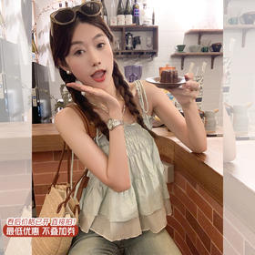 <曾小咸推荐> 绿色吊带背心 